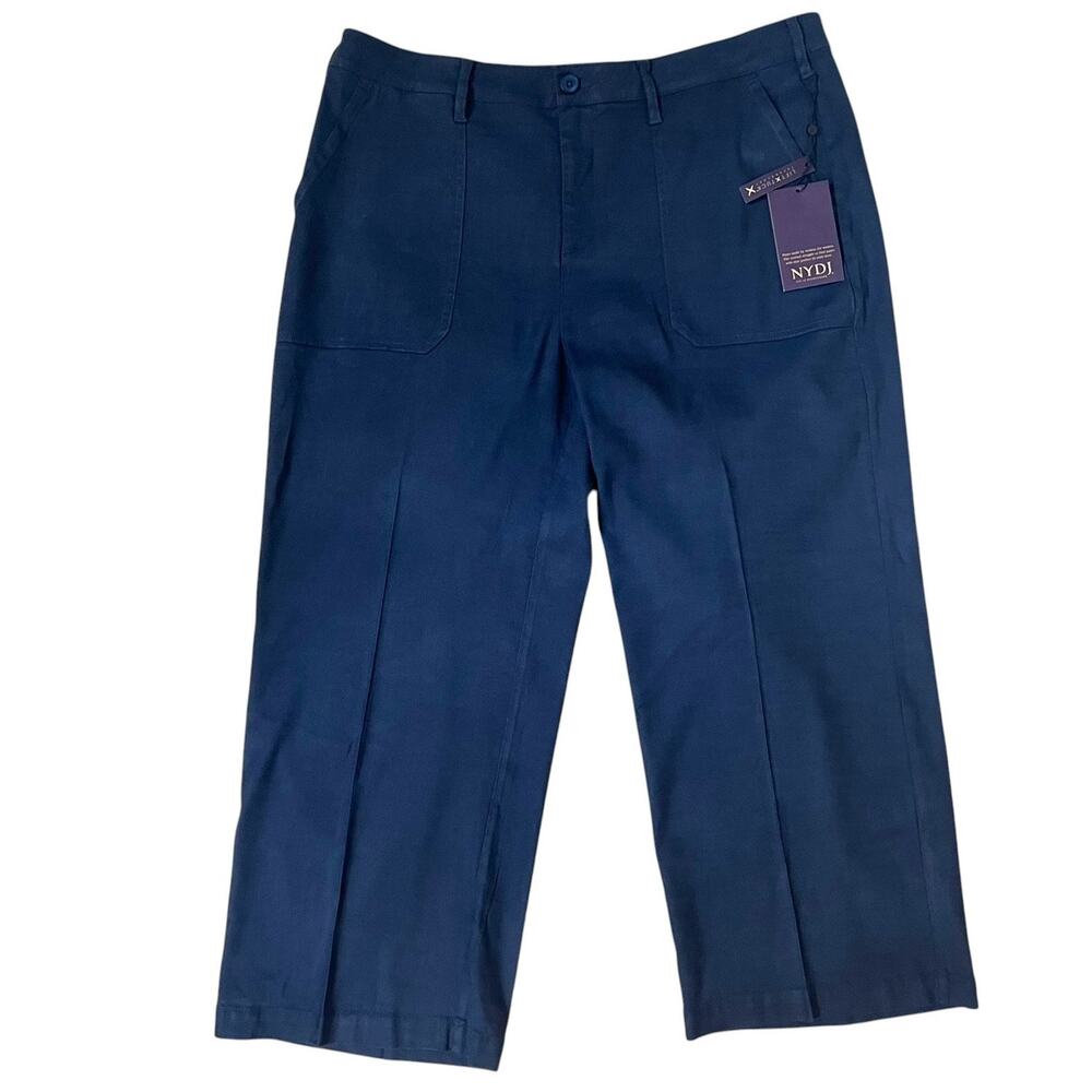 NYDJ Women's Wide Leg Pants - Navy Blue